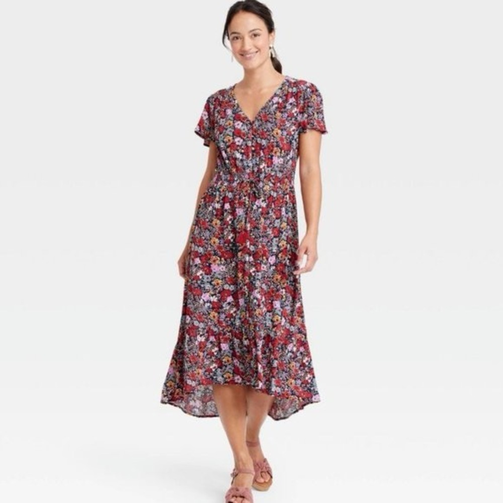 Knox Rose Multicolor Floral Midi Dress